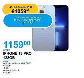 AUVA Apple Iphone 13 Pro 128gb aanbieding