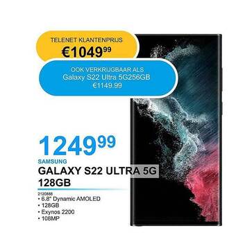 AUVA Samsung Galaxy S22 Ultra 5g 128gb aanbieding