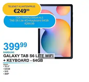 AUVA Samsung Galaxy Tab S6 Lte Wifi Keyboard 64gb aanbieding