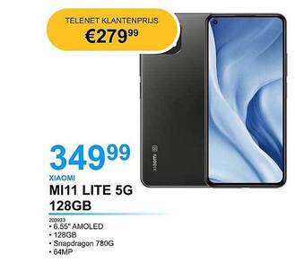 AUVA Xiaomi Mi11 Lite 5g 128gb aanbieding