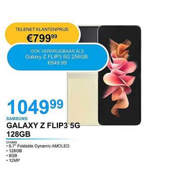 AUVA Samsung Galaxy Z Flip3 5g 128gb aanbieding