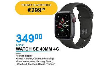 AUVA Apple Watch Se 40mm 4g aanbieding