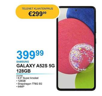 AUVA Samsung Galaxy A52s 5g 128gb aanbieding