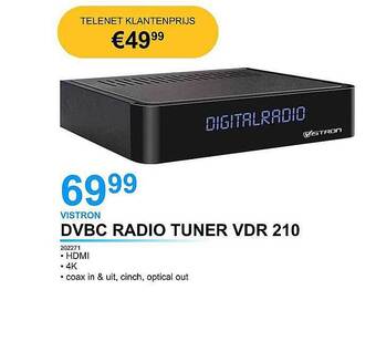 AUVA Vistron Dvbc Radio Tuner Vdr 210 aanbieding