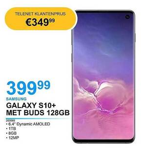 AUVA Samsung Galaxy S10+ Met Buds 128gb aanbieding