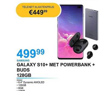 Samsung Galaxy S10+ Met Powerbank Buds 128gb