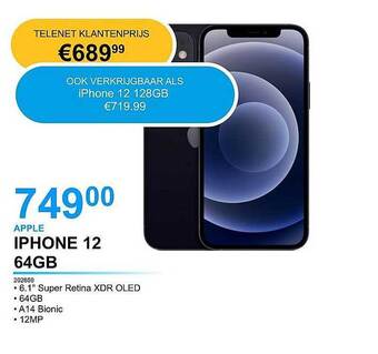 AUVA Apple Iphone 12 64gb aanbieding