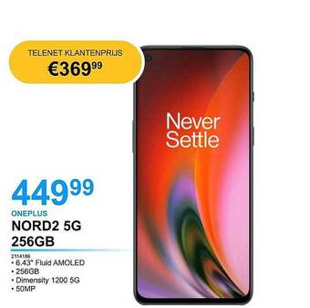AUVA Oneplus Nord2 5g 256gb aanbieding