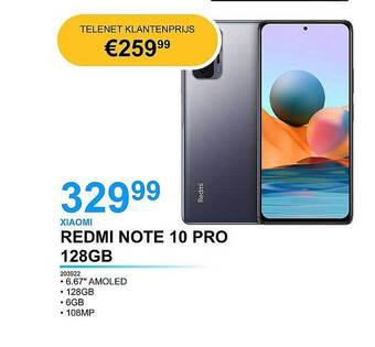 AUVA Xiaomi Redmi Note 10 Pro 128gb aanbieding