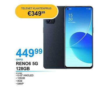 AUVA Oppo Reno6 5g 128gb aanbieding
