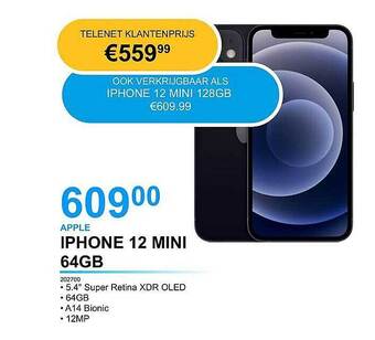 AUVA Apple Iphone 12 Mini 64gb aanbieding