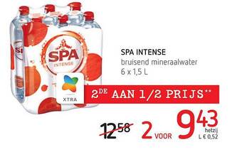 Spar Spa Intense Bruisend Mineraalwater aanbieding