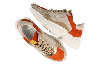 Berca Shoes Nathan-Baume Sneaker Laag Dames Volledig Leder - Beige aanbieding