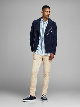 Berca Shoes Jack & Jones Broek Marco Jj Bowie White Pepper Broek Lengte 34 - Beige aanbieding