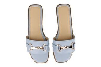 Berca Shoes Mode-Mania Slipper Dames - Lichtblauw aanbieding
