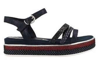 Berca Shoes Marco Tozzi Sandaal Op Plateau Dames Trend Plateauzool - Blauw aanbieding