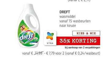 Spar Colruyt Dreft Wasmiddel aanbieding