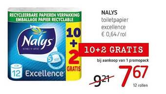 Spar Colruyt Nalys Toiletpapier aanbieding