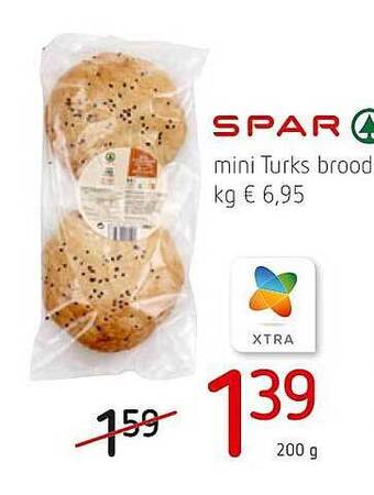 Spar Colruyt Mini Turks Brood aanbieding