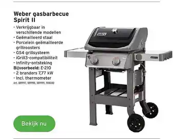 GAMMA Weber Gasbarbecue Spirit II aanbieding