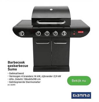 GAMMA Barbecook Gasbarbecue Sumo aanbieding