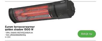 GAMMA Eurom Terrasverwarmer Golden Shadow aanbieding