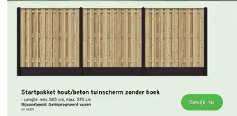 GAMMA Startpakket Hout Beton Tuinscherm Zonder Hoek aanbieding
