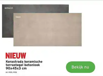 GAMMA Kerastrada Keramische Terrastegel Betonlook aanbieding