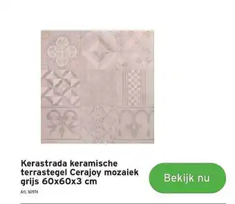 GAMMA Kerastrada Keramische Terrastegel Cerajoy Mozaiek aanbieding