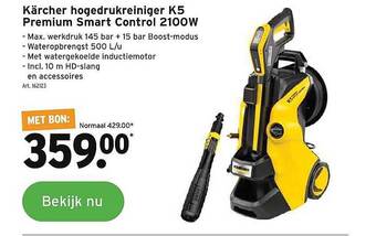 GAMMA Kärcher Hogedrukreiniger K5 Premium Smart Control aanbieding