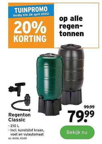 GAMMA Regenton Classic aanbieding