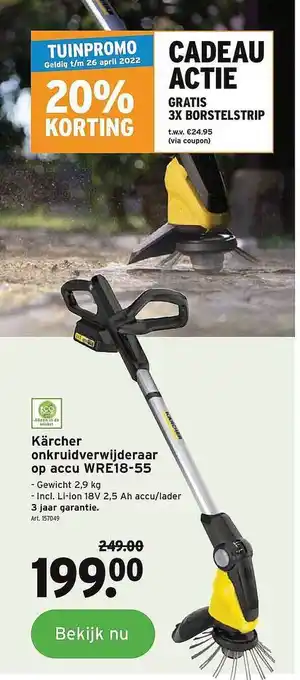 GAMMA Kärcher Onkruidverwijderaar Op Accu aanbieding