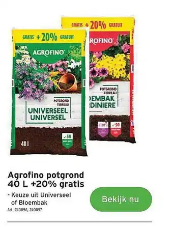 GAMMA Agrofino Potgrond aanbieding