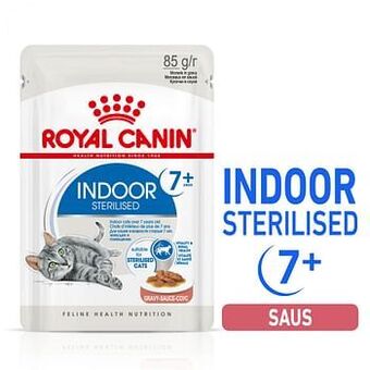 Zooplus 96x85g Indoor Sterilised 7+ in Saus Royal Canin Kattenvoer aanbieding