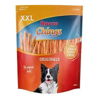 Zooplus Rocco Chings XXL Verpakking - Dubbelpak: 2 x 900g Kipfilet in reepjes aanbieding