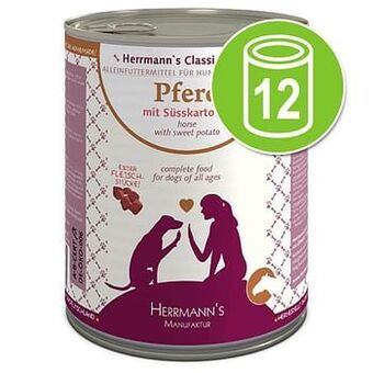 Zooplus 12x800g Herrmann’s Menu Bio Rund met Zoete Aardappel & Pompoen (Gluten- en Graanvrij) Hondenvoer aanbieding