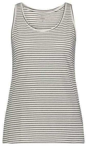 HEMA Dames Basic Singlet Zwart/wit (zwart/wit)