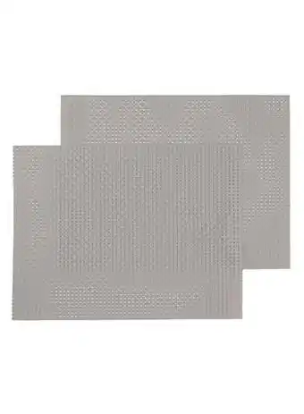 HEMA HEMA Placemets 2-pak (lichtgrijs) aanbieding