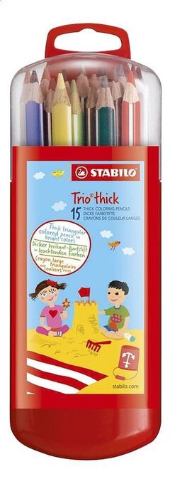 Dreamland STABILO kleurpotlood Trio box - 15 stuks aanbieding