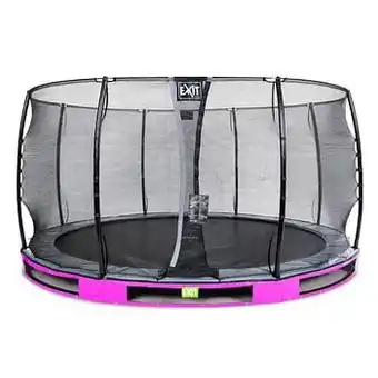 Brico Exit in-ground trampoline Elegant met veiligheidsnet Economy ø427cm paars aanbieding