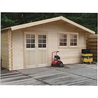 Brico Solid tuinhuis ’Vernier’ geïmpregneerd hout 26,46 m² aanbieding