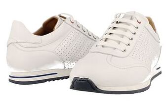 Berca Shoes Cnudde - Luxurious Handmade Shoes Italy Veterschoen Heren Volledig Leder Clean White - Wit aanbieding
