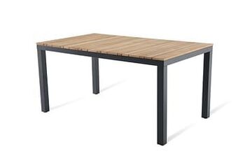 Brico Central Park tuintafel Limoux aluminium teak 152x90cm aanbieding