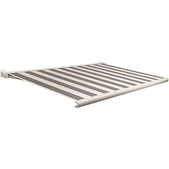 Brico Domasol zonnetent elektrisch ’Factor 20-C’ zwart/witte strepen 400 x 300 cm aanbieding