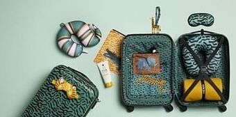 HEMA HEMA Koffer - 55x35x20 - Safari Tijger (groen) aanbieding