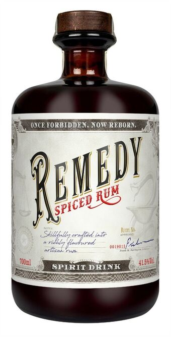 Remedy Spiced Rum fles 70cl