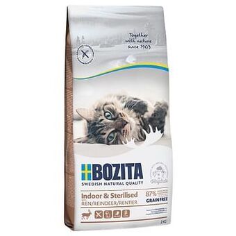 Zooplus 2kg Grainfree Indoor & Sterilised Rendier Bozita Kattenvoer aanbieding