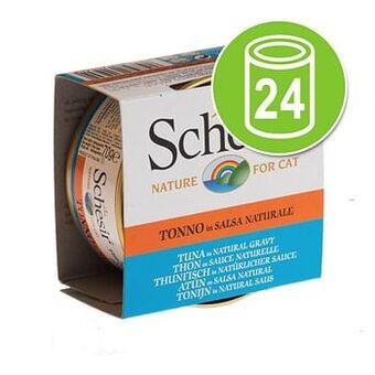 Zooplus Voordeelpakket Schesir Natural in Saus 24 x 70 g Kattenvoer - Kip met Ham aanbieding