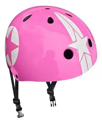 Dreamland Fiets- en skatehelm Pink Star aanbieding
