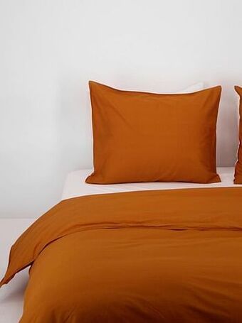 HEMA HEMA Dekbedovertrek Zacht Katoen Gewassen Cognac Donkeroranje (donkeroranje) aanbieding